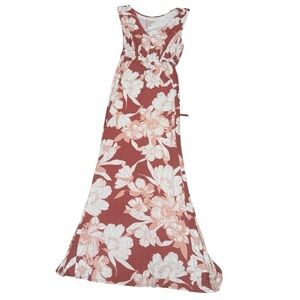 Orange Floral Maternity Dress By Isabel Maternity, Large